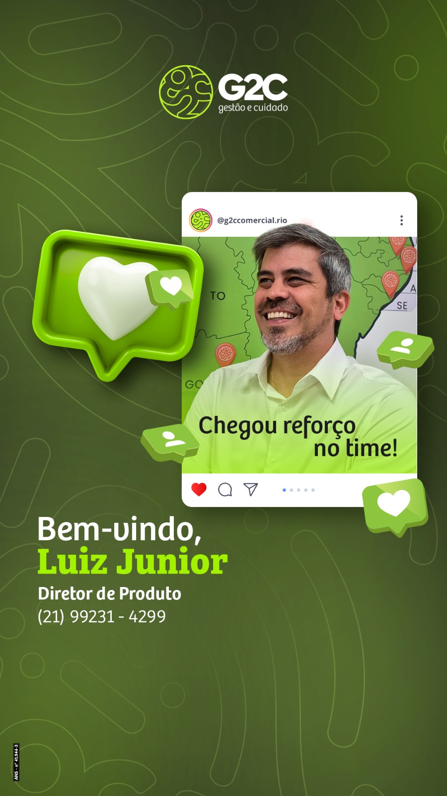 Luiz agora é da G2C 